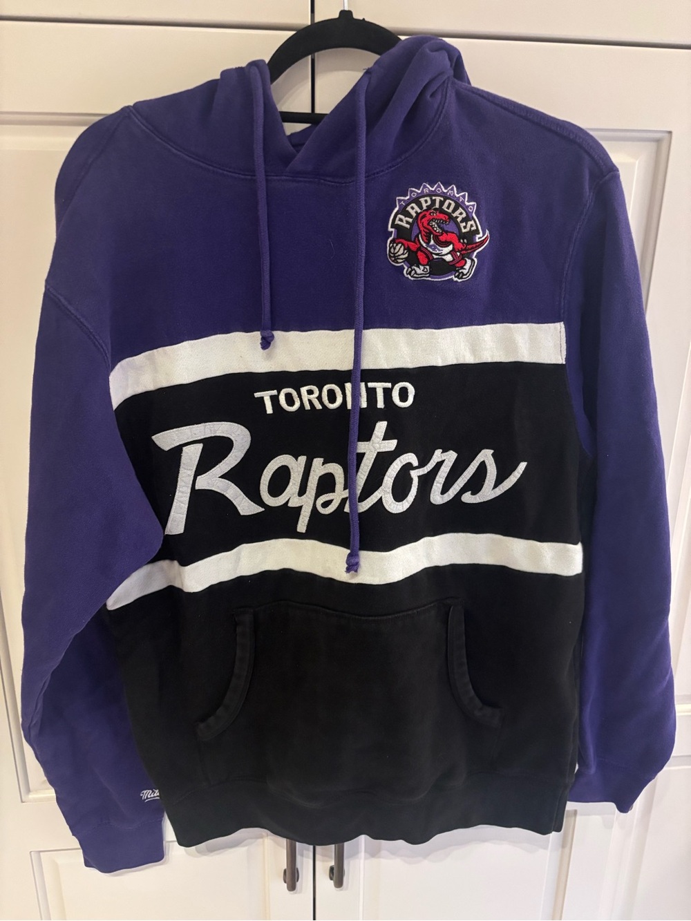 Mitchell & Ness Toronto Raptors Purple and Black Crewneck Hoodie